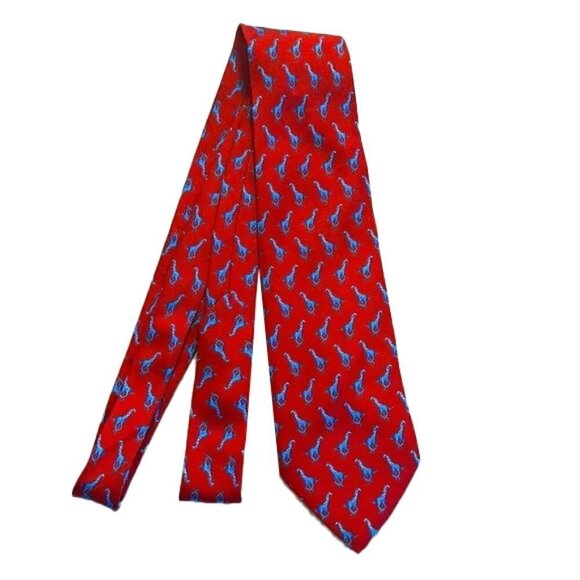 🆕 RARE BURBERRY London men’s giraffe tie - Picture 1 of 5
